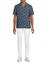 Micro Floral Chambray Shirt