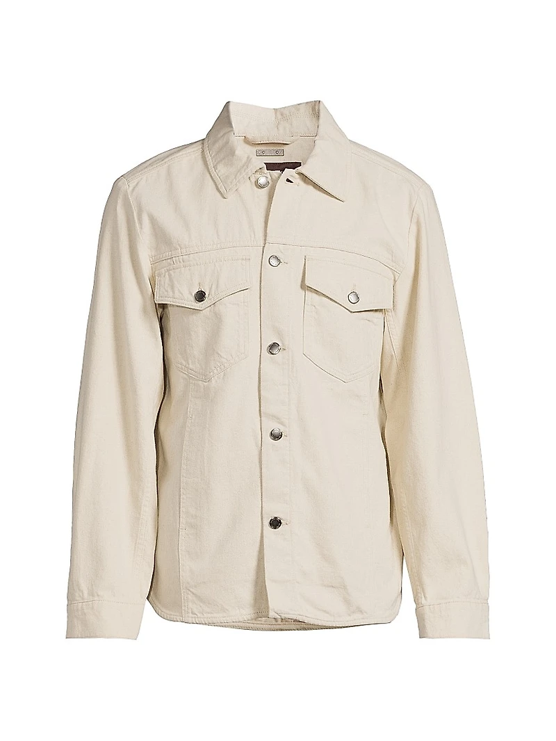 Seeded Denim Shirt Jacket