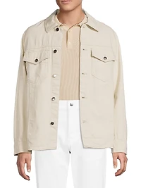 Seeded Denim Shirt Jacket