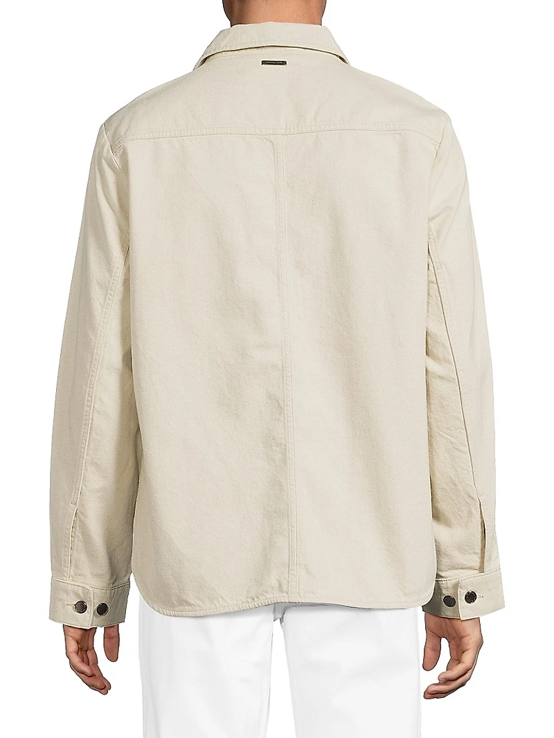 Seeded Denim Shirt Jacket