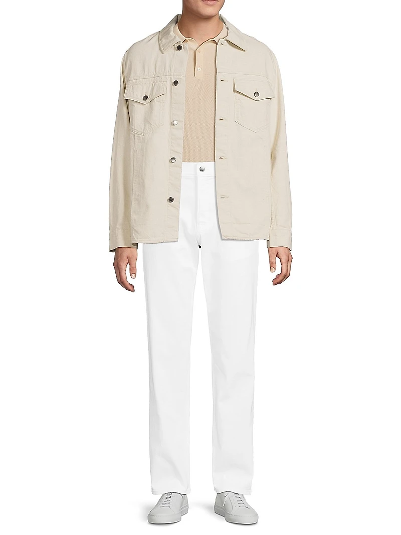 Seeded Denim Shirt Jacket