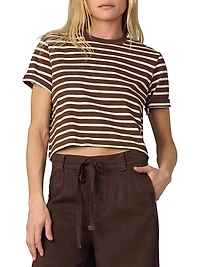 The Boxy Striped Cotton Crewneck T-Shirt