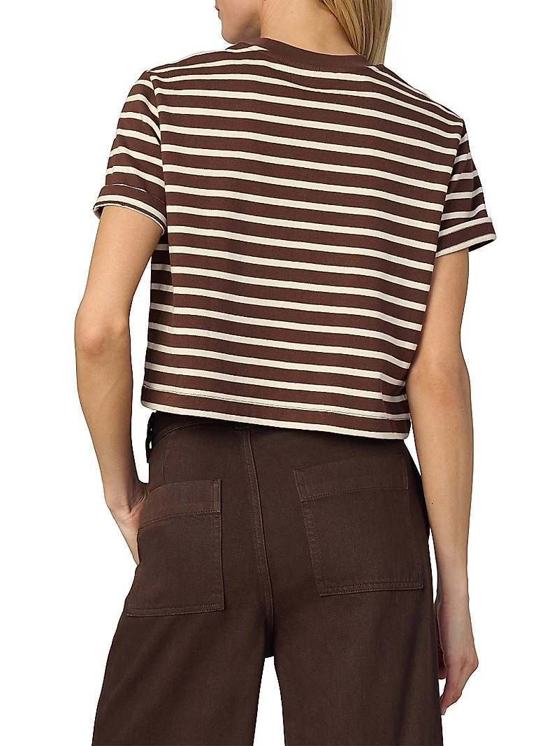 The Boxy Striped Cotton Crewneck T-Shirt
