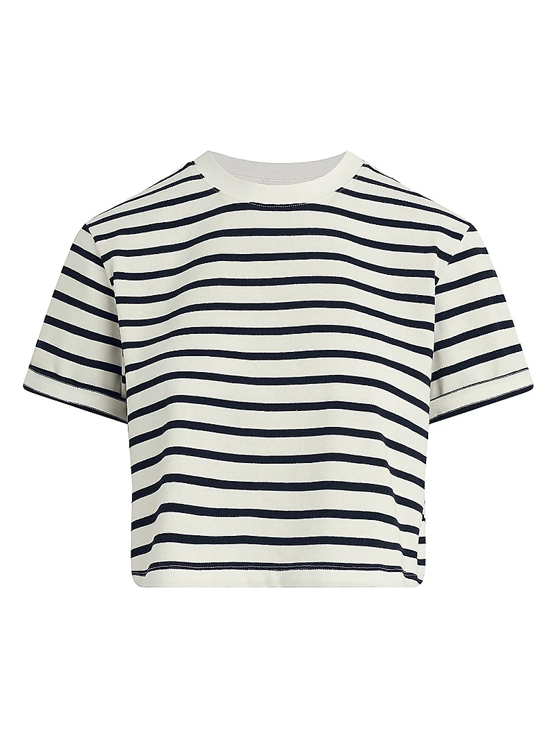 The Boxy Striped Cotton Crewneck T-Shirt
