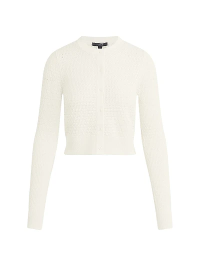 Dani Pointelle-Knit Cardigan