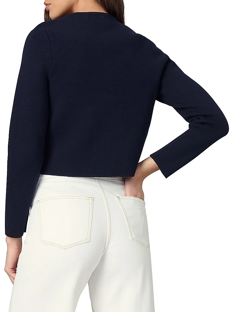 The Talia Cotton-Cashmere Crop Cardigan