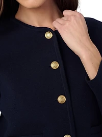 The Talia Cotton-Cashmere Crop Cardigan