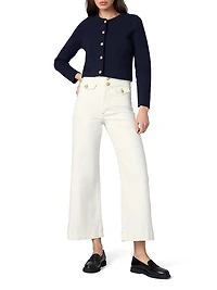 The Talia Cotton-Cashmere Crop Cardigan