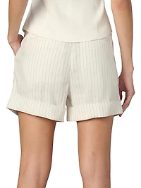 The Brody Tailored Pinstripe Linen-Blend Shorts