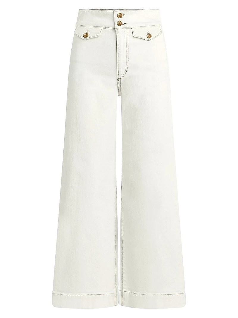 The Ellia High-Rise Wide-Leg Ankle Jeans
