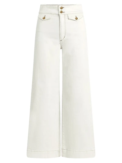 The Ellia High-Rise Wide-Leg Ankle Jeans