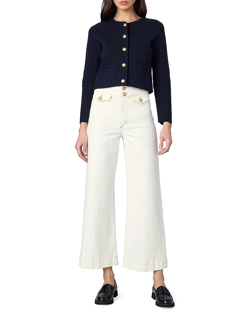 The Ellia High-Rise Wide-Leg Ankle Jeans