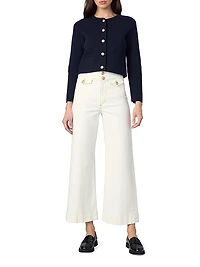 The Ellia High-Rise Wide-Leg Ankle Jeans