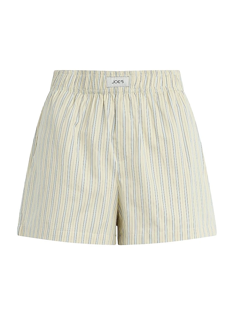 The Boyfriend Boxer Pinstripe Cotton Shorts
