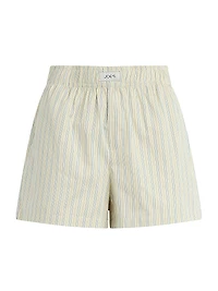 The Boyfriend Boxer Pinstripe Cotton Shorts