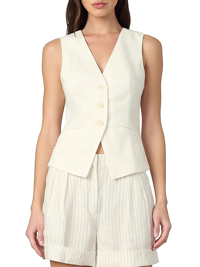 The Maeve Linen-Blend Vest