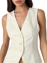 The Maeve Linen-Blend Vest