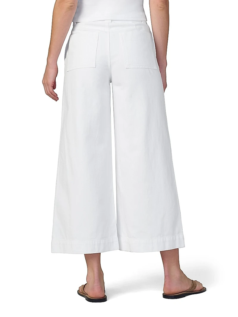 The Addison Cotton-Blend Crop Wide-Leg Pants