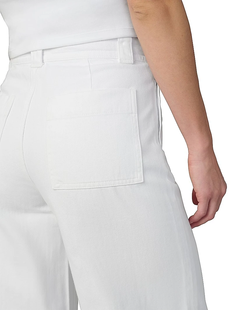 The Addison Cotton-Blend Crop Wide-Leg Pants
