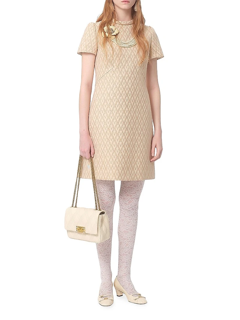 Short Dress Lurex Jacquard Toute La V