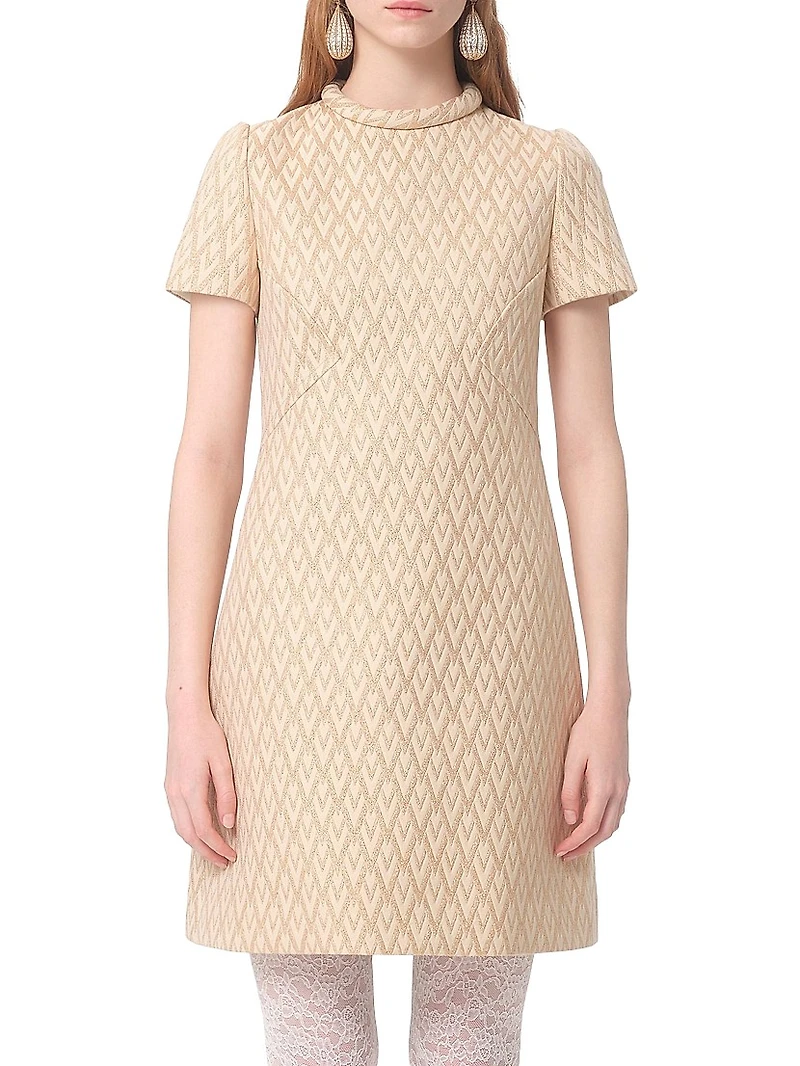 Short Dress Lurex Jacquard Toute La V