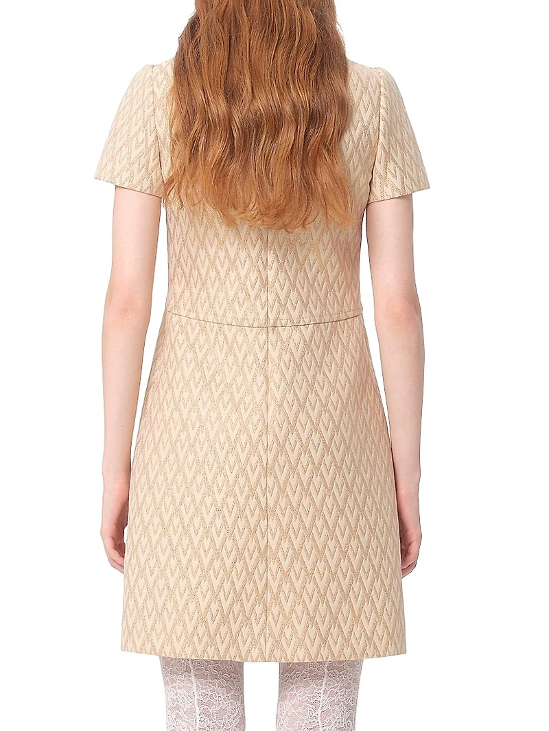 Short Dress Lurex Jacquard Toute La V