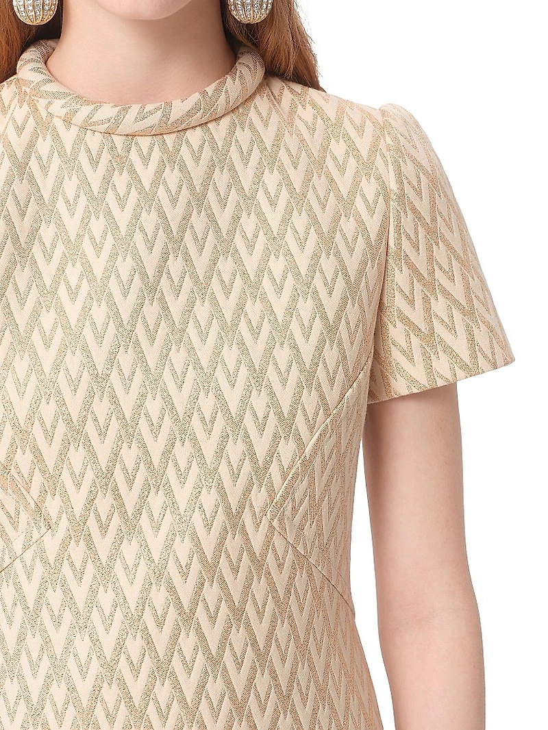 Short Dress Lurex Jacquard Toute La V