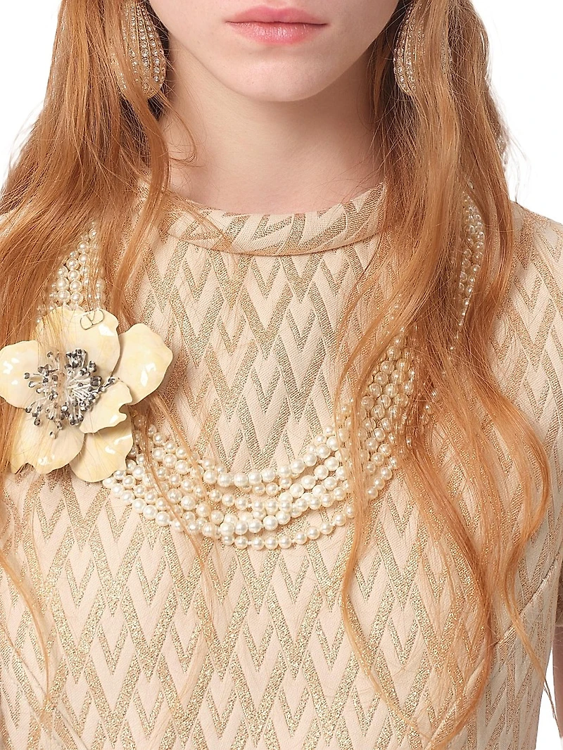 Short Dress Lurex Jacquard Toute La V