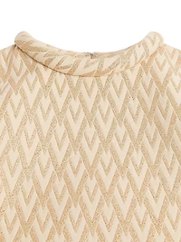 Short Dress Lurex Jacquard Toute La V