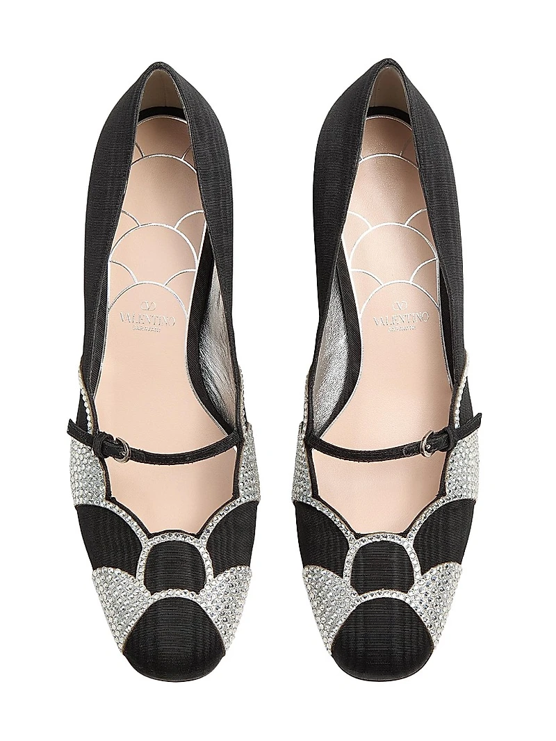 Bowow 45MM Pumps Moirè Fabric with Crystals