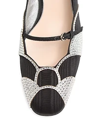 Bowow 45MM Pumps Moirè Fabric with Crystals