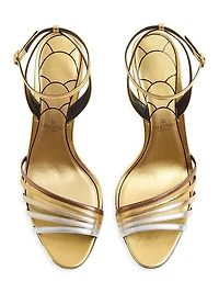 Ladycrush 85MM Sandals Laminated Nappa with Crystals