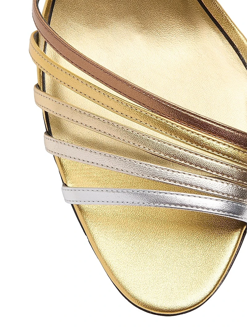 Ladycrush 85MM Sandals Laminated Nappa with Crystals