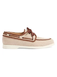 Palm Avenue Canvas and Nappa Boat Shoes