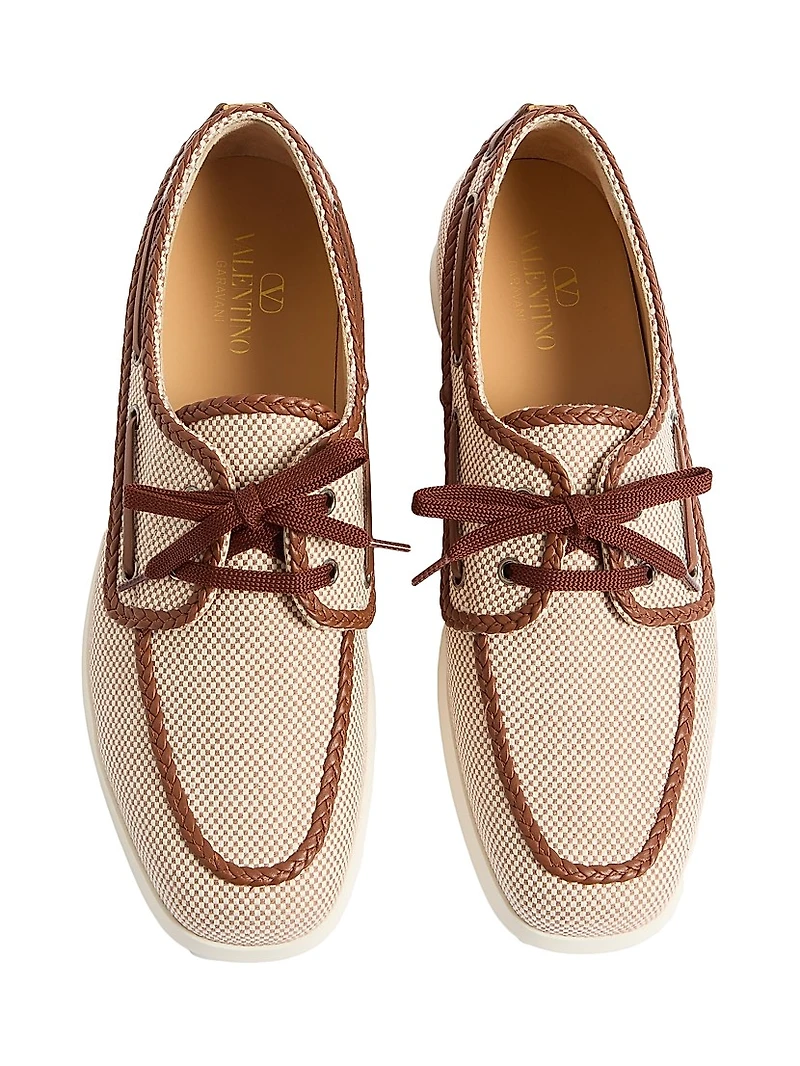 Palm Avenue Canvas and Nappa Boat Shoes