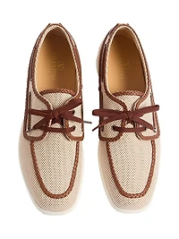 Palm Avenue Canvas and Nappa Boat Shoes