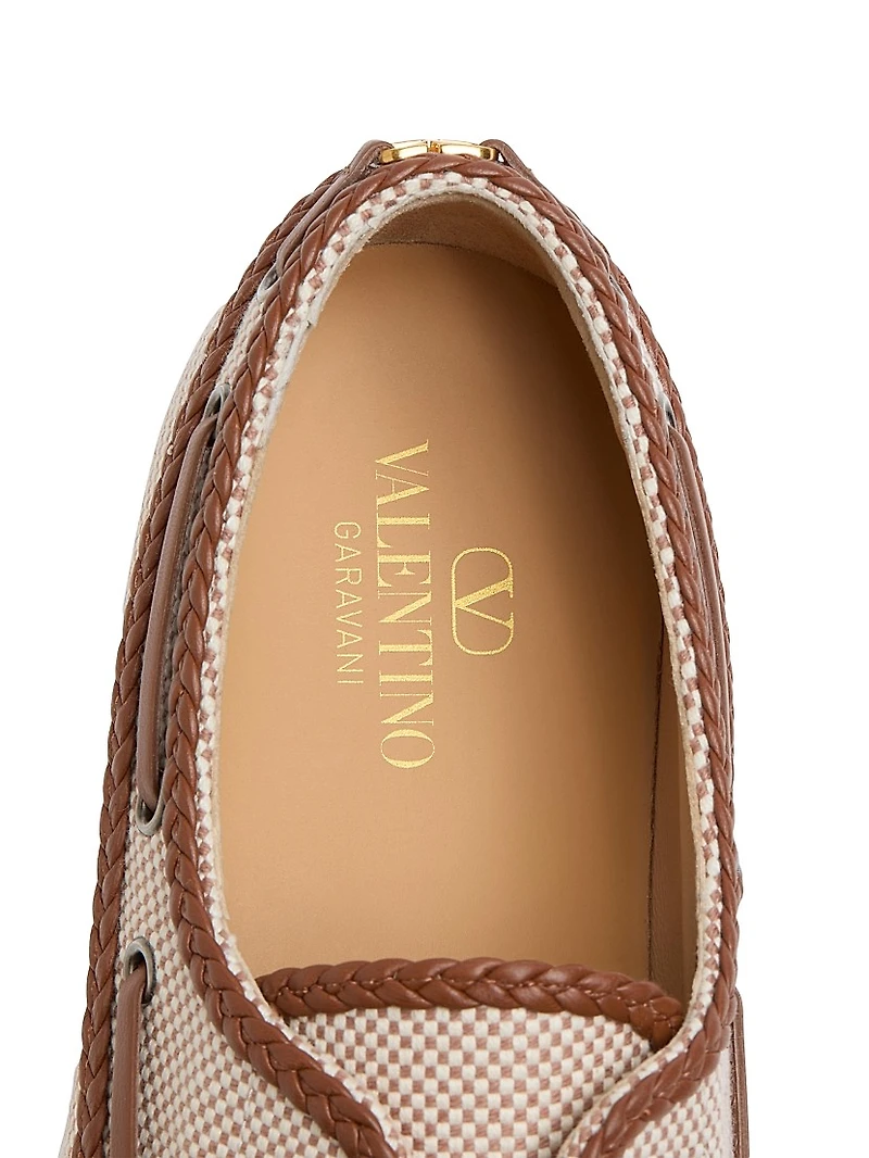 Palm Avenue Canvas and Nappa Boat Shoes