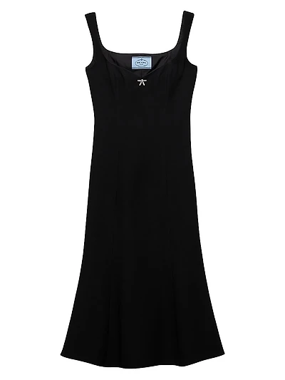 Embroidered Cady Dress