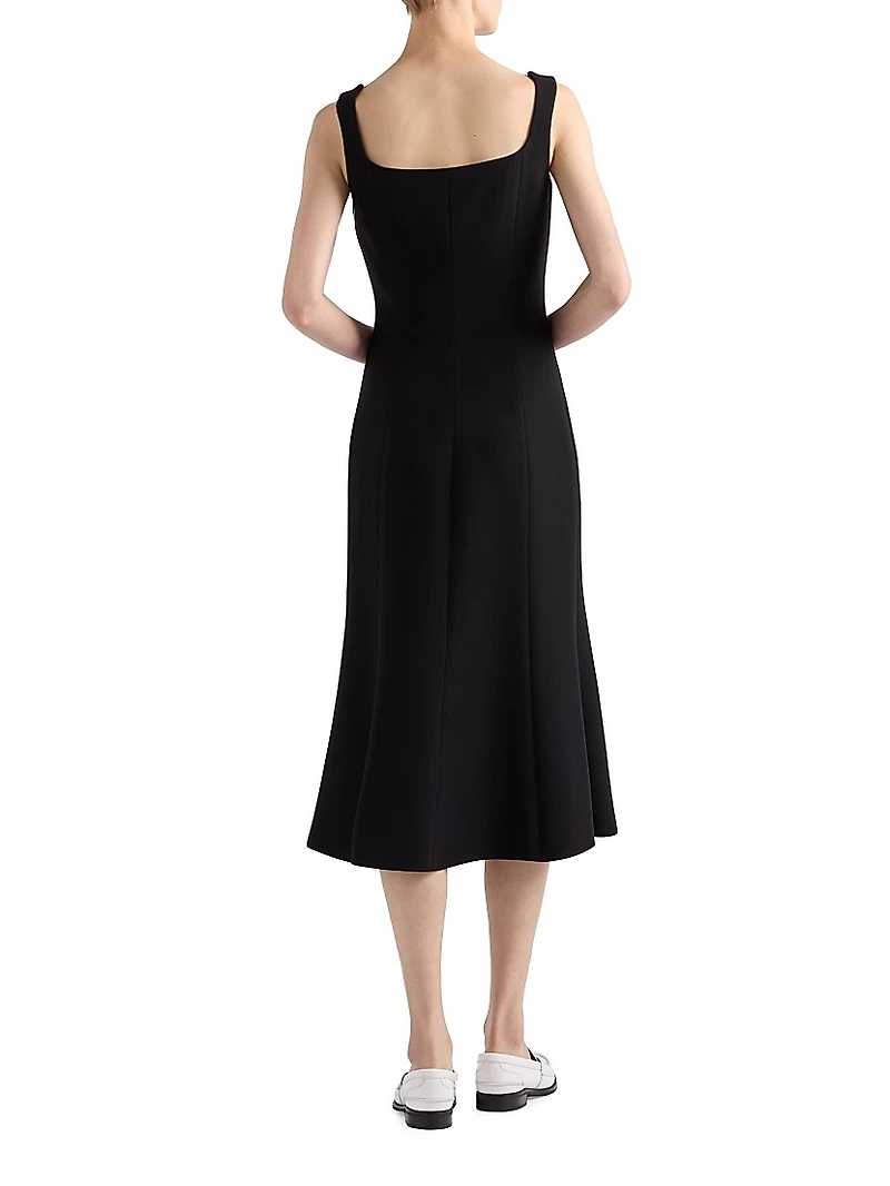 Embroidered Cady Dress