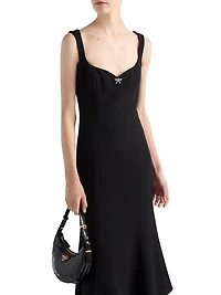 Embroidered Cady Dress
