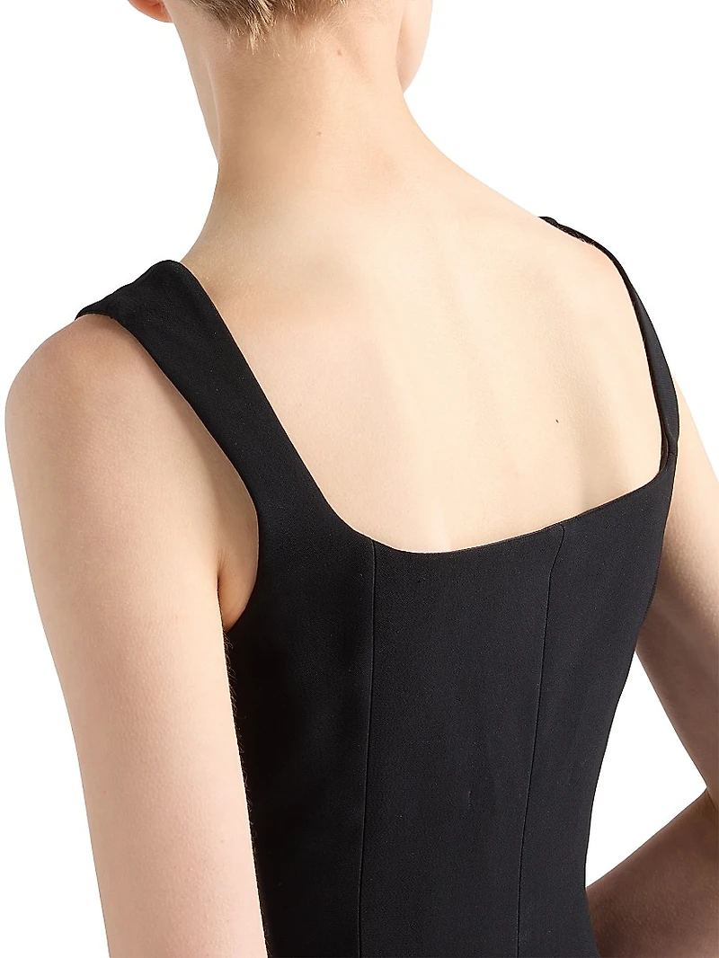 Embroidered Cady Dress