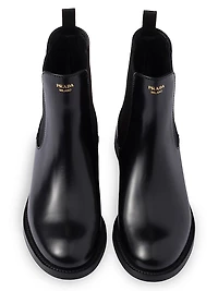 Brushed Leather Ankle Boots