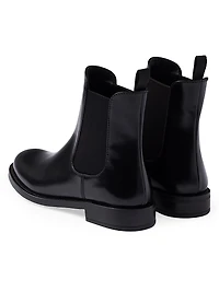 Brushed Leather Ankle Boots