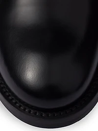 Brushed Leather Ankle Boots