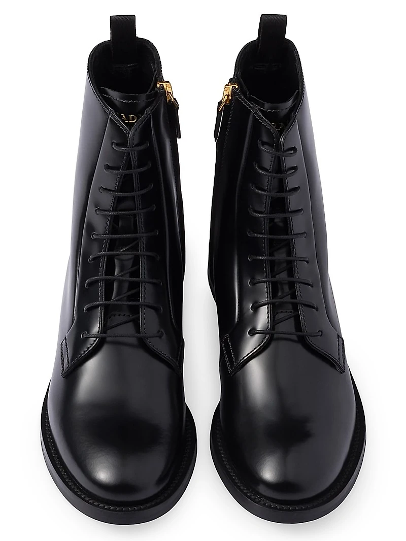 Brushed Leather Ankle Boots