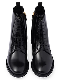 Brushed Leather Ankle Boots