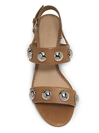 Gemma 45MM Studded Leather Block Heel Sandals
