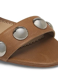 Gemma 45MM Studded Leather Block Heel Sandals