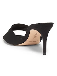 June 70MM Heatset Crystal-Embellished Linen Mules