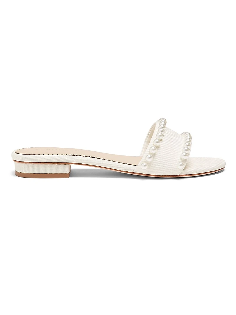 Finley Imitation Pearl-Embellished Sandals